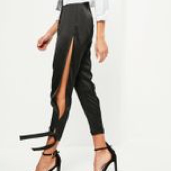 Shine Split Wrap Around Ankle Trouser - Picture 1 of 3